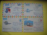 HOPCT PLIC S NR 928 SET 4 PLICURI-AVION /AVIOANE / AVIATIE - RUSIA -CIRCULAT