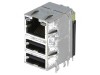 Conector RJ45 la 2x USB-A ecranat, soclu PIN 8