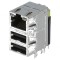 Conector RJ45 la 2x USB-A ecranat, soclu PIN 8