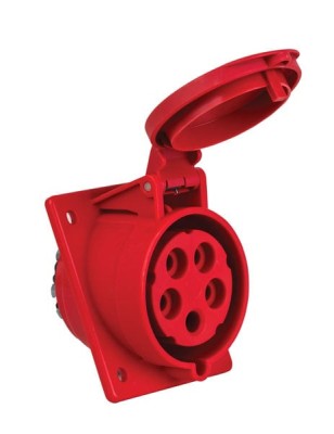 Priza industriala trifazica incastrabila 5 poli 32A 380 415V 50-60Hz IP44 foto