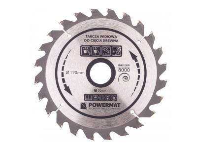Disc circular TDD 190 x 30 mm, 24 dinti, Powermat PM0885 foto
