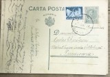 CP03 &bull; Carte postala veche Romania circulata Bugaz 1939 catre Politehnica Timisoara, timbru 3.50 Lei + Fondul Aviatiei 50B