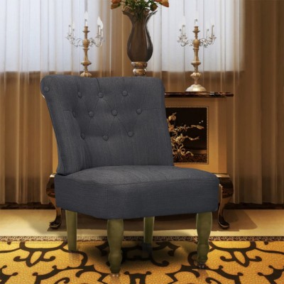 Scaun &amp;icirc;n stil franțuzesc, gri, material textil foto