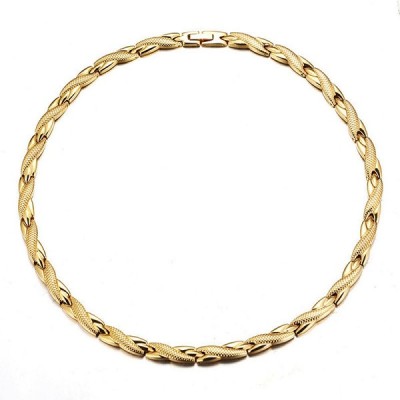 Colier magnetic din otel inoxidabil, gold foto