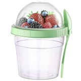 Recipient pentru iaurt, cereale, fructe, cu lingurita, 500ml
