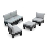 Elements IV 4 seater set de mobilier de grădină grafit