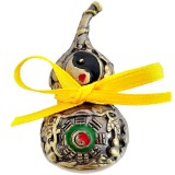 Wu Lou, obiect feng shui sanatate pentru protectia de boli, tartacuta metal auriu vintage, 4 cm