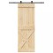 vidaXL Ușă glisantă cu set de feronerie 80x210 cm, lemn masiv de pin 3332761