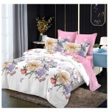 Cumpara ieftin Lenjerie pat dublu,bumbac finet,6 piese,cearceaf normal 220x240cm, cearceaf pilota 200x220cm, 2 fete de perna 50x70, 2 fete de perna 70x70-A1056