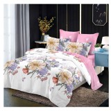 Lenjerie pat dublu,bumbac finet,6 piese,cearceaf normal 220x240cm, cearceaf pilota 200x220cm, 2 fete de perna 50x70, 2 fete de perna 70x70-A1056