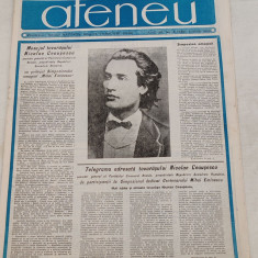 ATENEU - revistă social-culturală (iunie 1989) Nr. 6 - Centenar Mihai Eminescu