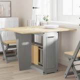 vidaXL Masă tip fluture pliabilă &bdquo;Corona&rdquo;, gri, lemn masiv pin