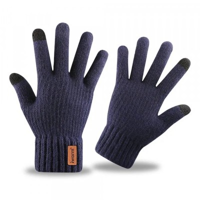 Manusi De Iarna Tactile Iwarm ST0016, Marime 22cm, Bleumarin foto