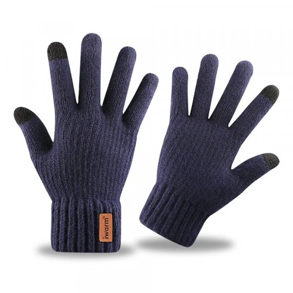 Manusi De Iarna Tactile Iwarm ST0016, Marime 22cm, Bleumarin
