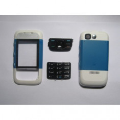 Carcasa Nokia 5300 Albastru/Alb cu tastatura