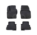 Covorase Auto Tip Tavita Cauciuc ALM Ford Kuga I 2008-2013, Negre, Fata+Spate, Fixare Podea