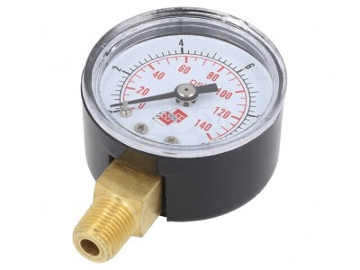 Manometru 0-10 bar 40mm pentru lichide și gaze foto