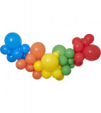 Set ghirlanda de 65 baloane cu banda DIY Curcubeu, Godan