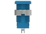 Conector banană 4mm soclu 25A 1kV albastră nichelat