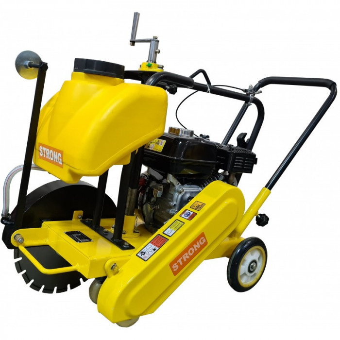 Masina de taiat beton-asfalt MF14-4U, motor HONDA GX160, putere 5,5CP, greutate 74kg, disc 350mm, adancime taiere 120mm, STRONG