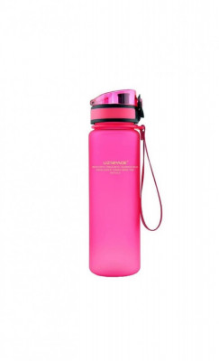 Sticla apa Uzspace Tritan fara BPA cu capac 1000ml roz Handy KitchenServ foto