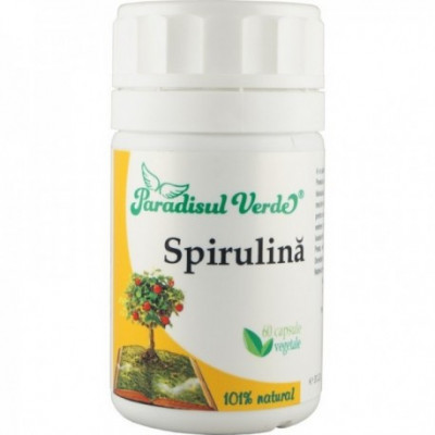 Spirulina 420mg 60cps Paradisul Verde foto