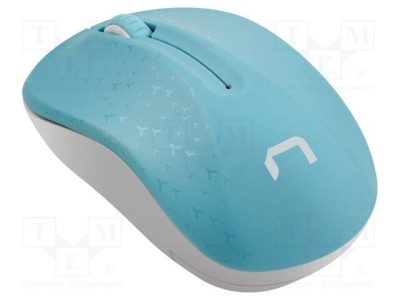 Mouse NATEC alb-albastru wireless USB optic 3 butoane 10m foto
