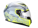 Casca moto integrala gri-galben neon TRENDY 20 T-503, marimea L