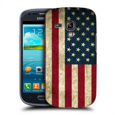 Husa Samsung Galaxy S3 Mini i8190 Silicon Gel Tpu Model USA Flag foto