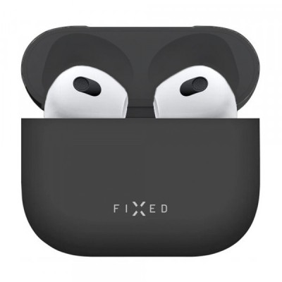 Husa Fixed Silky pentru Apple AirPods 4, Neagra foto