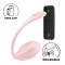 Ou Vibrator Ribbed Petal Satisfyer Free App, Telecomanda Wireless, Silicon, Roz, 23 cm