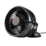 Ventilator auto cu ventuza AMiO 12V DC, alimentare la bricheta, diametru 15 cm, 2 viteze, reglare unghi, cablu 2 m, negru