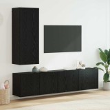 vidaXL Set Dulap pentru Televizor Montat pe Perete 5 pcs Stejar negru 3402778