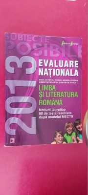 LIMBA SI LITERATURA ROMANA EVALUARE NATIONALA NOTIUNI TEORETICE 50 DE TESTE foto