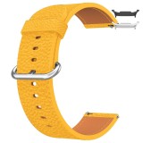 Curea piele, compatibila Samsung Galaxy Watch8 44mm, 18cm, Galben