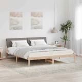 vidaXL Cadru de pat Maroniu și taupe 180 x 200 cm Lemn masiv de pin 3394356
