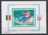 ROMANIA 1976 LP 903 OLIMPIADA DE IARNA INNSBRUCK COLITA NEDANTELATA MNH, Nestampilat