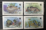 PC244 - Antigua &amp; Barbuda 1987 Fauna marina WWF/ Pesti, serie MNH, 4v, Nestampilat