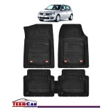 Covorase Auto TeamCar&reg; Tip Tavita Compatibile Renault Clio II Hatchback (1998-2012) Negru Material Rezistent, Cauciuc