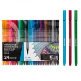 Set Carioci Fineliner, Multicolor, 24 Bucăți, Grosime 0.4mm, Oem