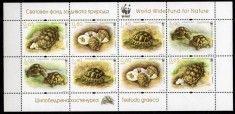 Bulgaria 2016 - Fauna: WWF Spur-thighed Tortoise - m/s de 2 seturi MNH