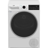 Uscator de rufe Beko B5T89243W, Pompa de caldura, 9 kg, 14 programe, RecyCledDry, EcoGentle, Hygienic Drying, Optisense, Steam, IronFinish, Clasa C