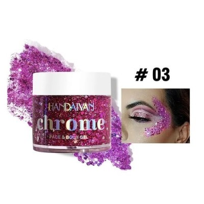 Glitter gel pentru fata si corp, Handaiyan, Chrome, 03, 32 g foto