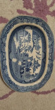 Platou ceramica / portelan motive asiatice marcaj englezesc anii 1850