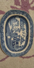 Platou ceramica / portelan motive asiatice marcaj englezesc anii 1850 foto