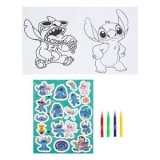 Set de Colorat cu Autocolante și Carioci, 20 File, Multicolor, CMCLASS