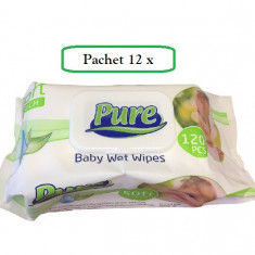 Pachet 12 x Servetele Umede PURE SOFT, 120 buc (1440 buc)