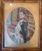 Goblen vechi lucrat manual Napoleon, 26x20 cm