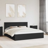 Cumpara ieftin Cadru de pat cu sertar Negru 180 x 200 cm Lemn Ingineresc