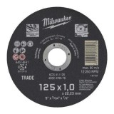 Disc abraziv pentru debitat metal Milwaukee SCS 125 x 1,0 x 22,22 mm